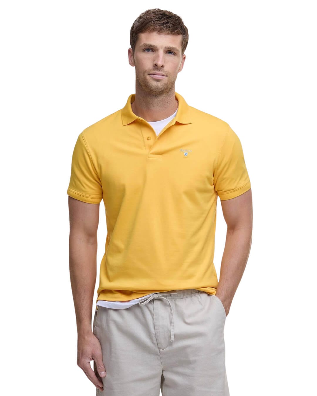 Barbour Shorts Barbour Grey Cotton Linen Relaxed Shorts