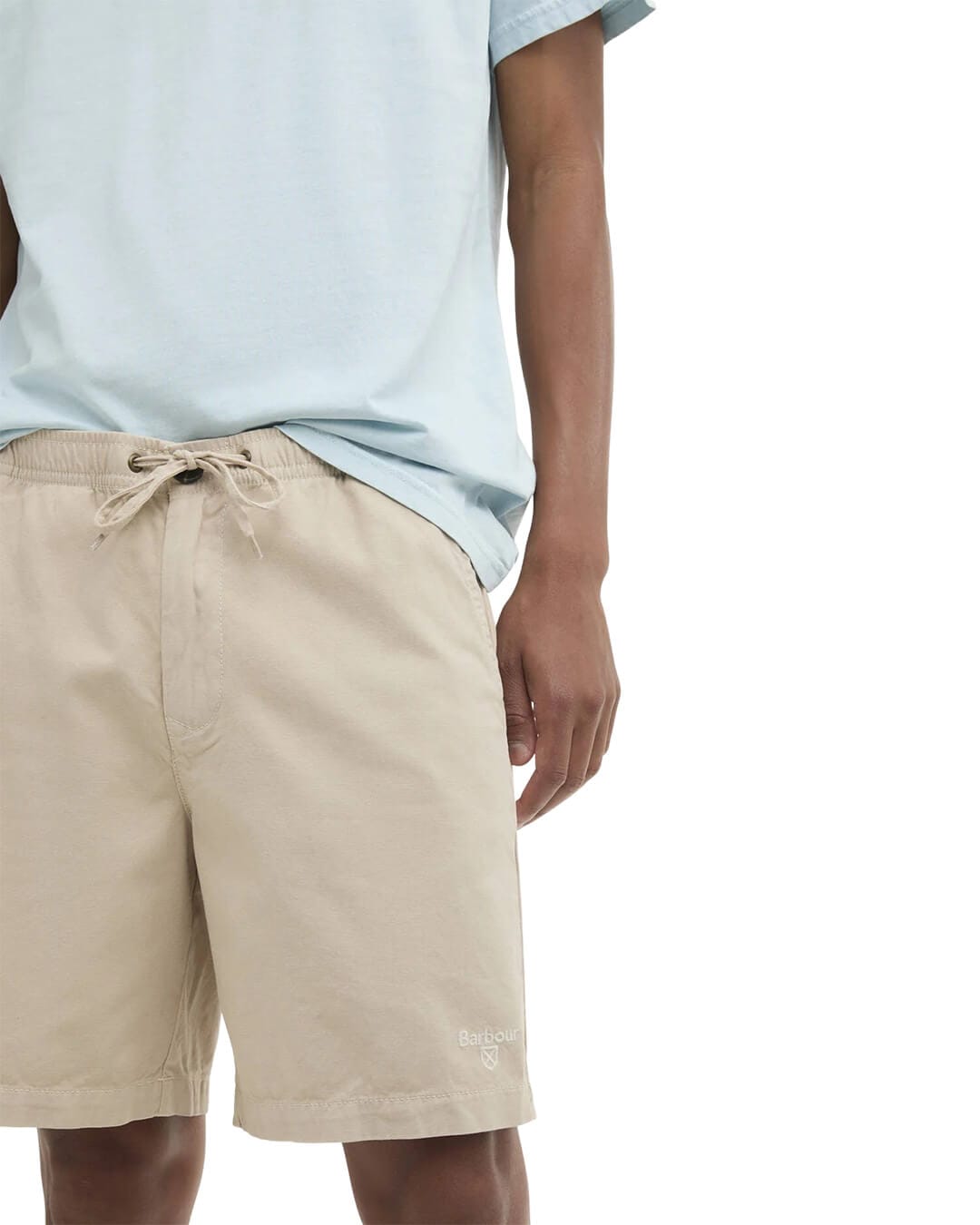 Barbour Shorts Barbour Grey Washed Oxford Relaxed Short Gy18 Mist