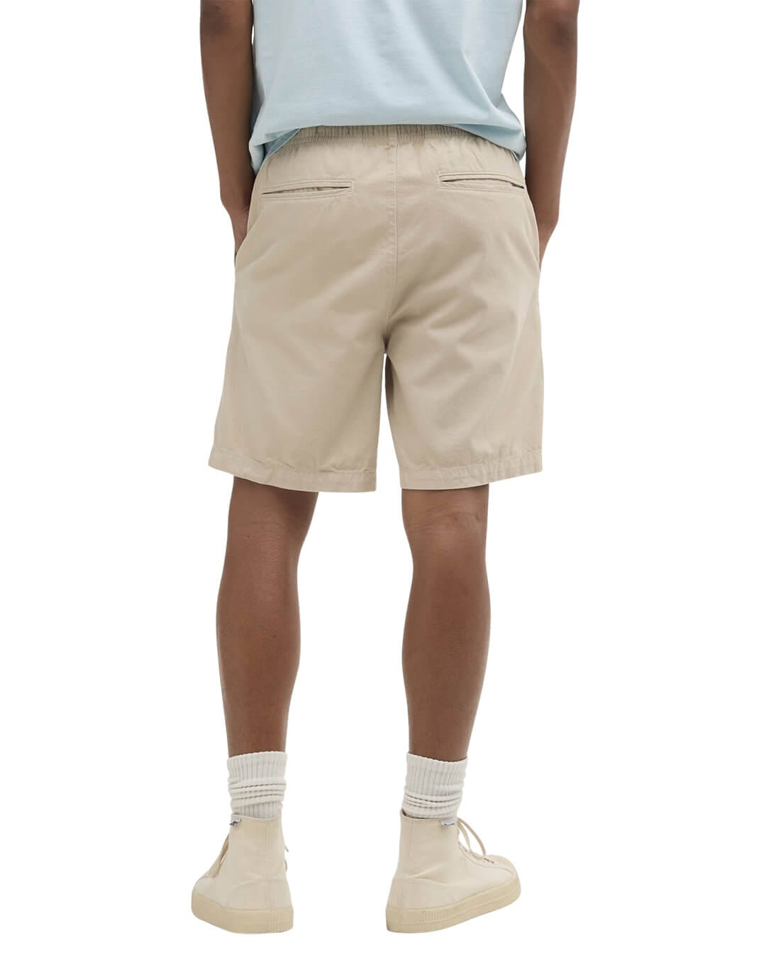 Barbour Shorts Barbour Grey Washed Oxford Relaxed Short Gy18 Mist