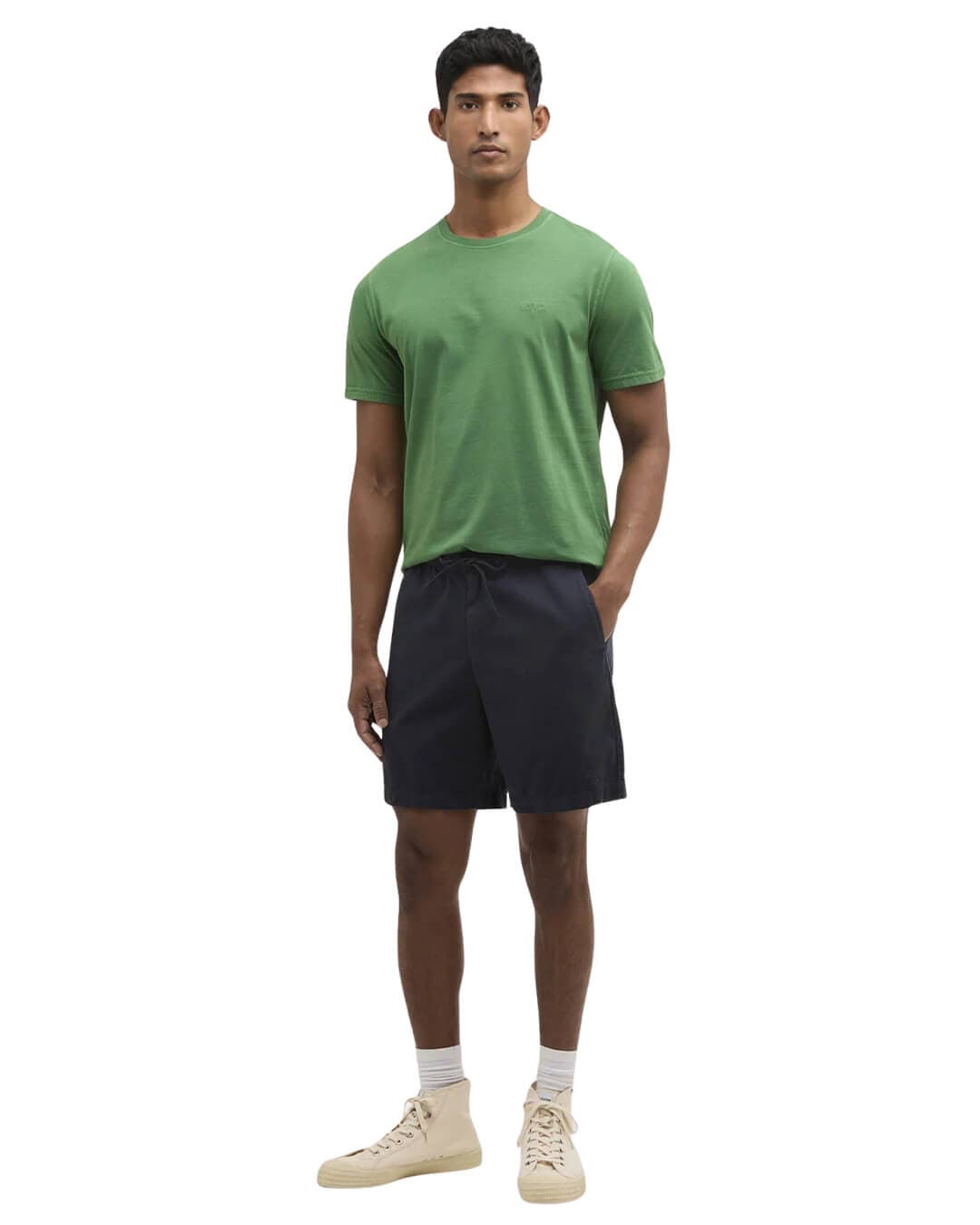 Barbour Shorts Barbour Navy Washed Oxford Relaxed Short Ny91 Navy