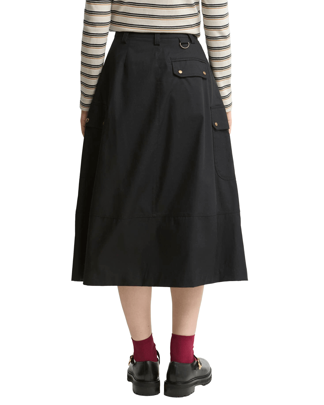 Barbour Skirts Barbour Black Carly Midi Skirt