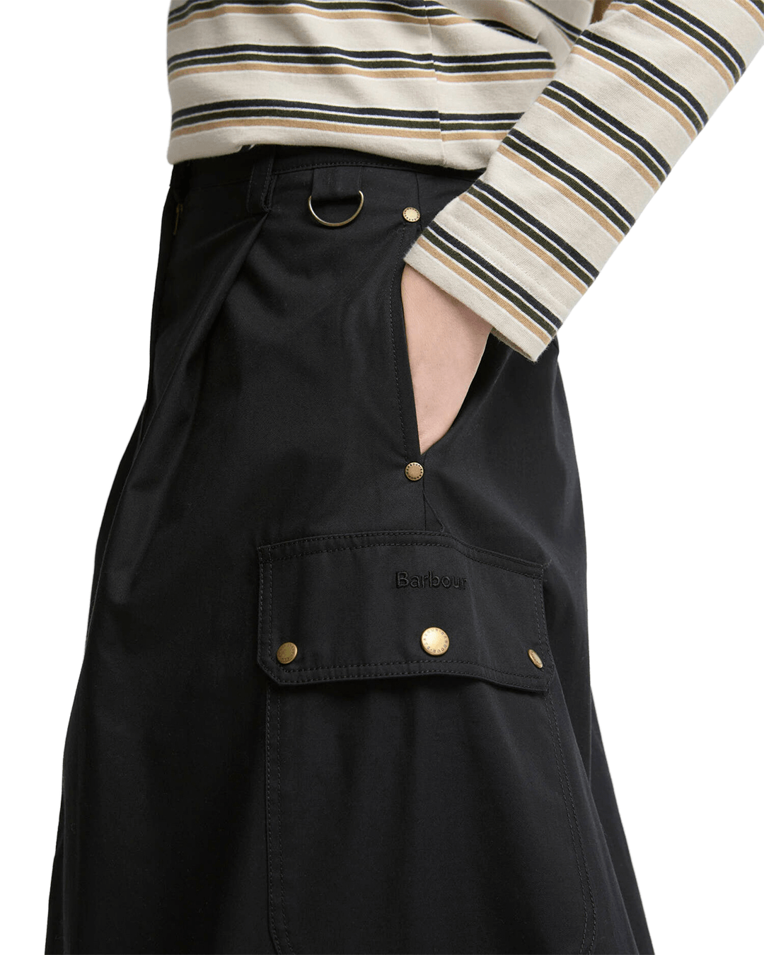 Barbour Skirts Barbour Black Carly Midi Skirt