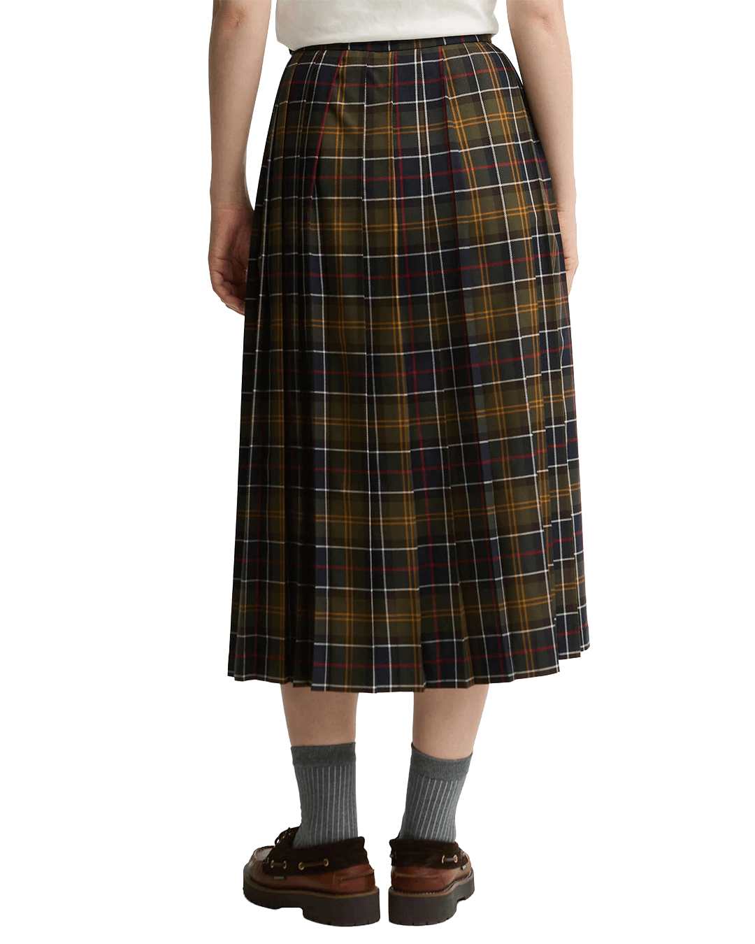 Barbour Skirts Barbour Green Tartan Irene Midi Skirt