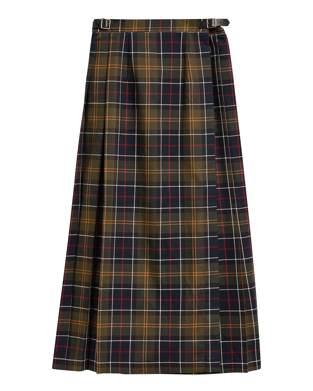 Barbour Skirts Barbour Green Tartan Irene Midi Skirt