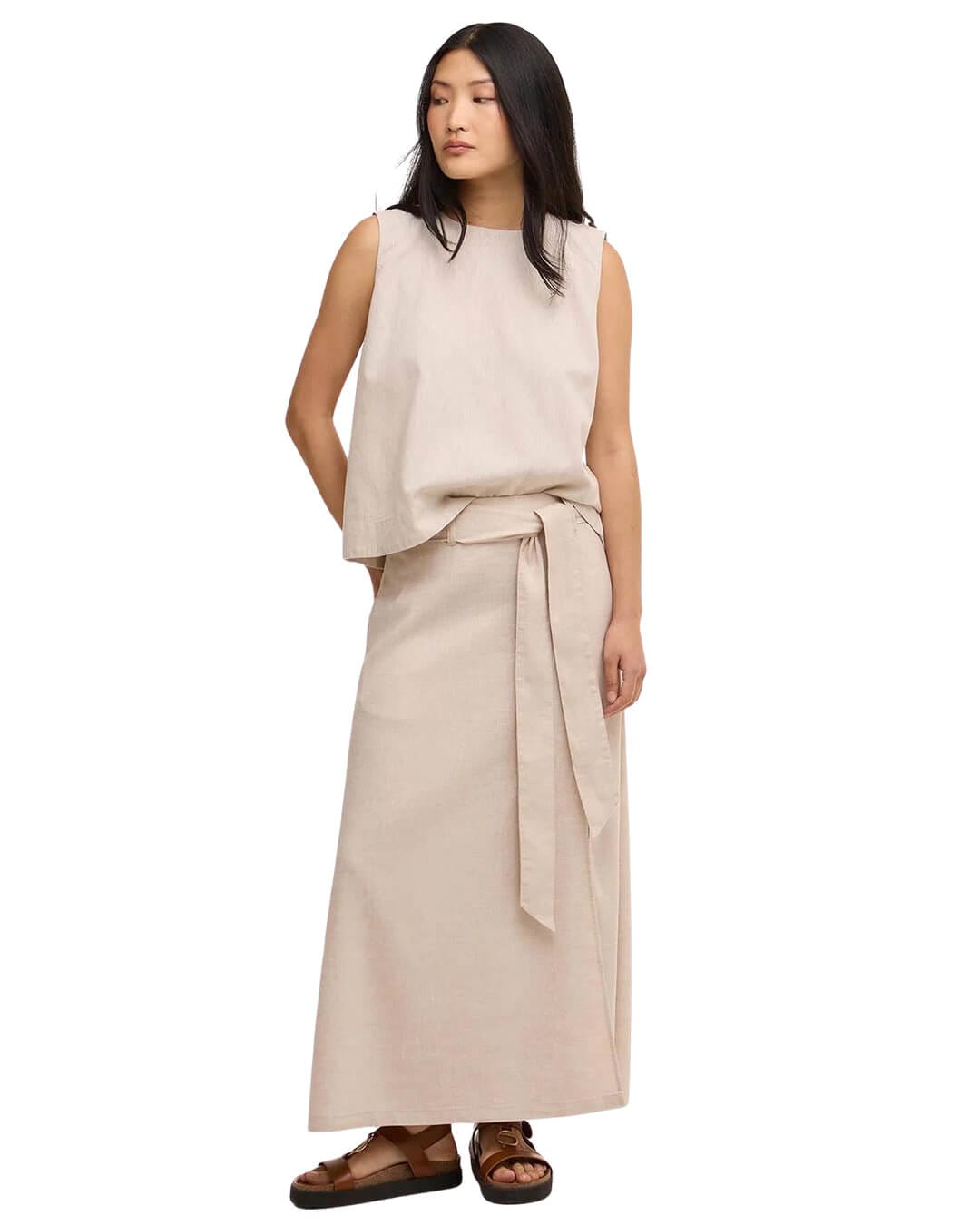 Barbour Skirts Barbour Grey Gabby Maxi Skirt Be72 Mist