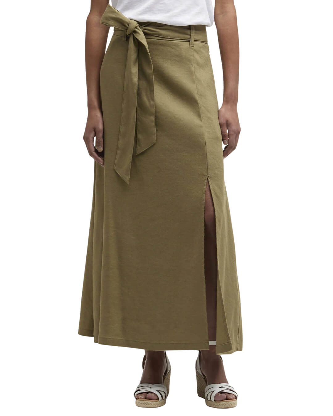 Barbour Skirts Barbour Olive Gabby Maxi Skirt Gn26 Bleached Olive
