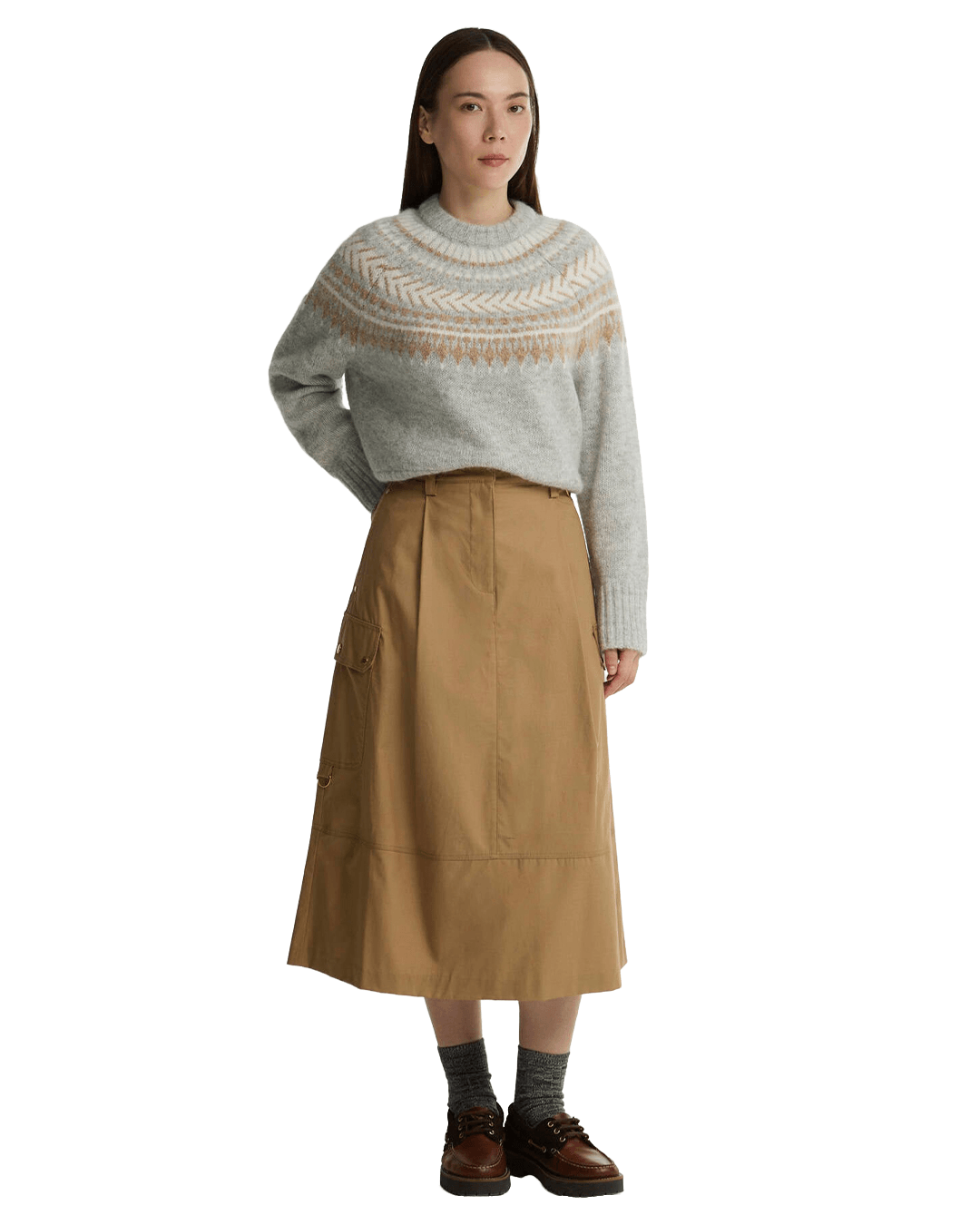 Barbour Skirts Barbour Stone Carly Midi Skirt