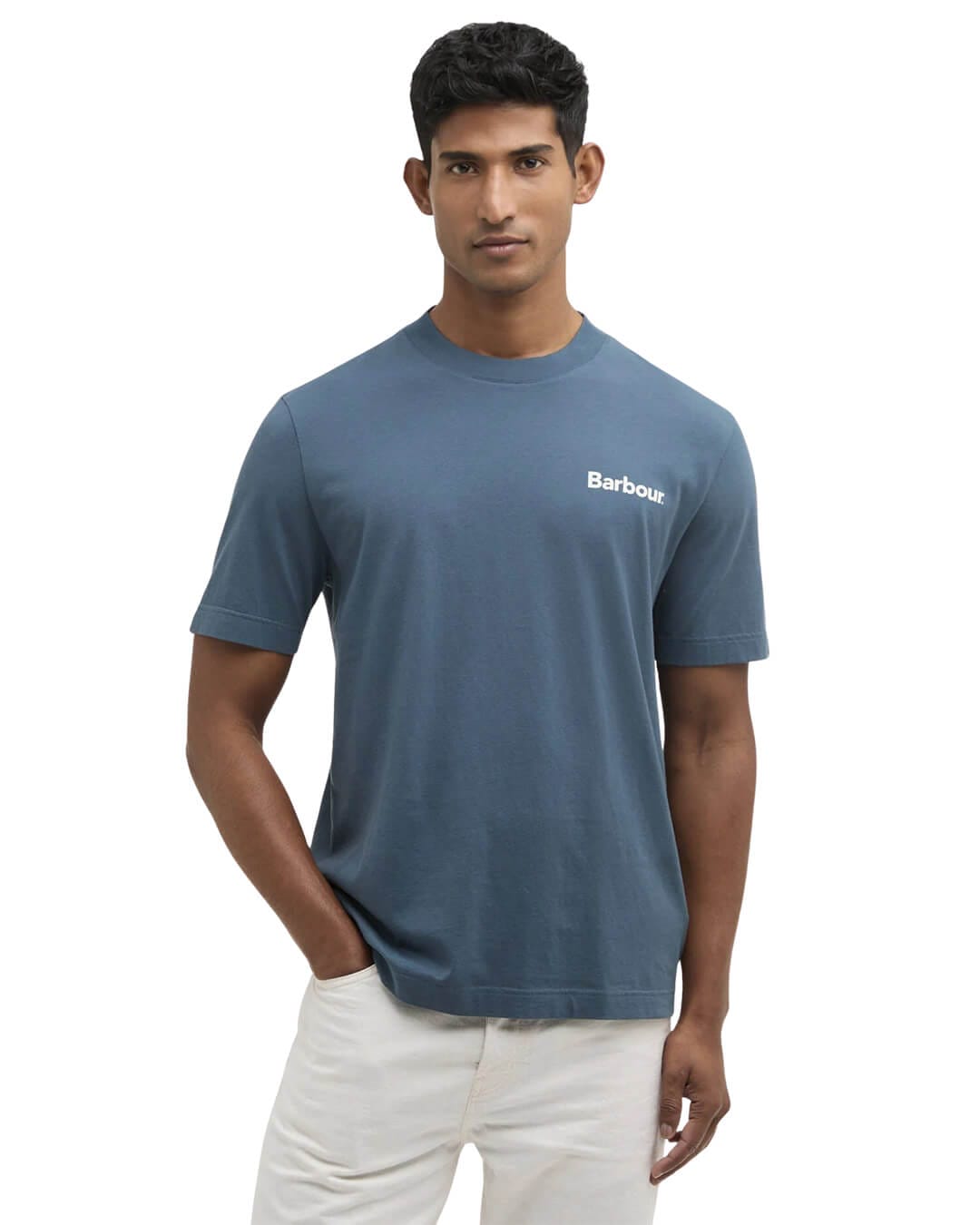 Barbour T-Shirts Barbour Blue Packling Graphic T-Shirt Bu18 Dusk Blue