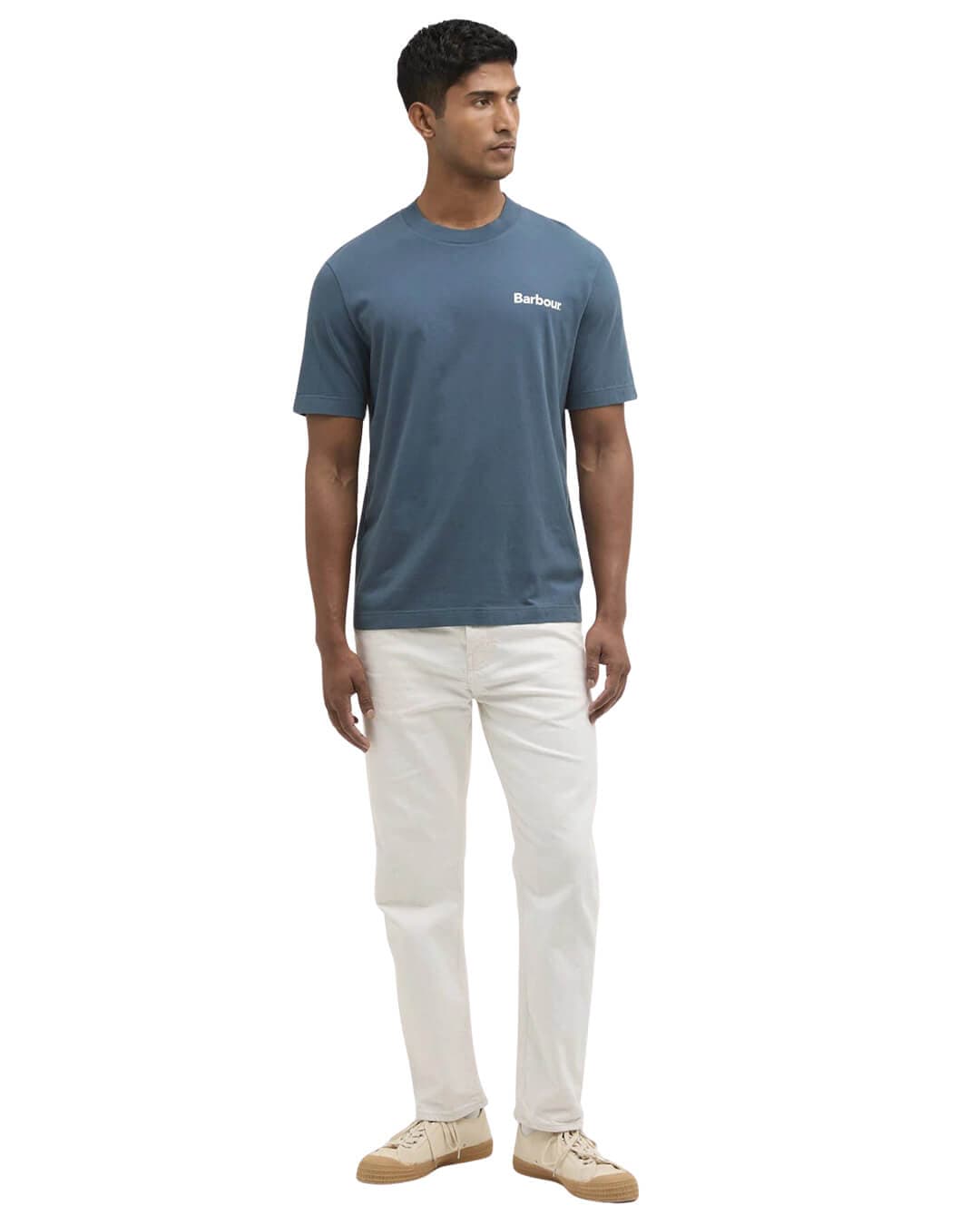 Barbour T-Shirts Barbour Blue Packling Graphic T-Shirt Bu18 Dusk Blue