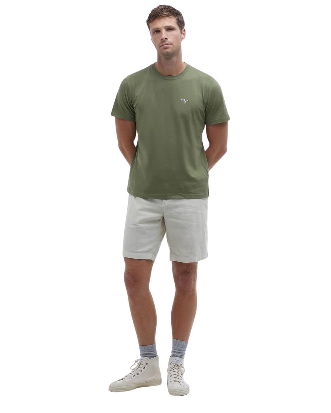 Barbour T-Shirts Barbour ESSENTIAL SPORTS TEE BURNT OLIV OL39