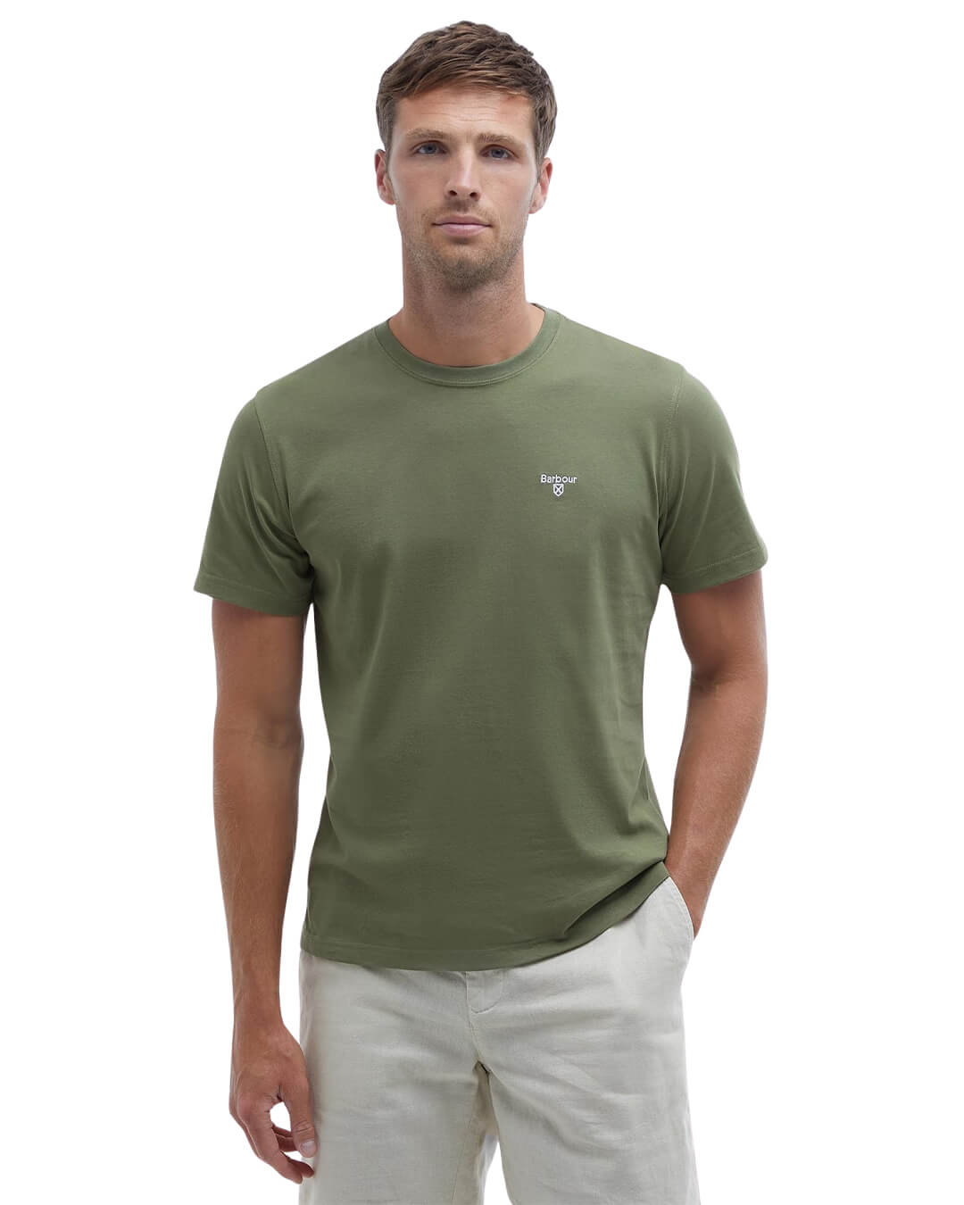 Barbour T-Shirts Barbour ESSENTIAL SPORTS TEE BURNT OLIV OL39