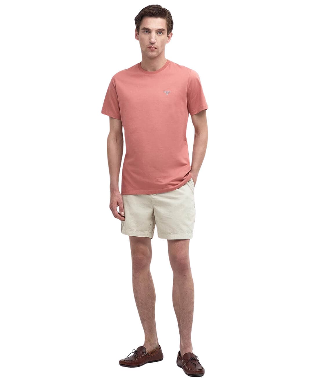 Barbour T-Shirts Barbour ESSENTIAL SPORTS TEE PINK CLAY PI55