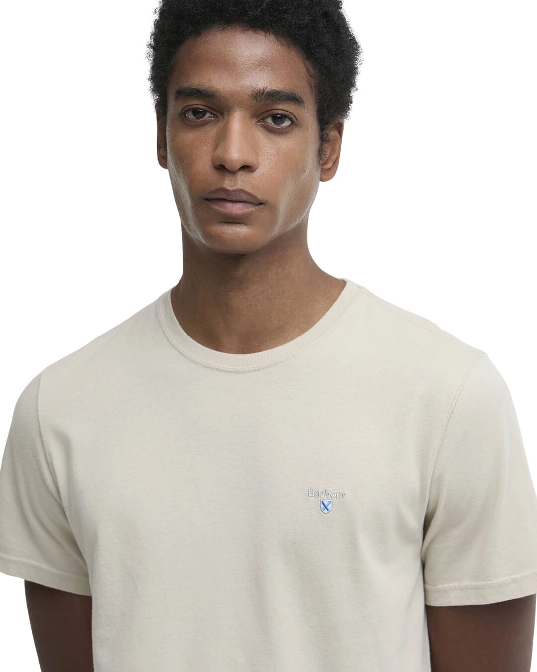 Barbour T-Shirts Barbour Grey Tartan Sports T-Shirt Be12 Mist