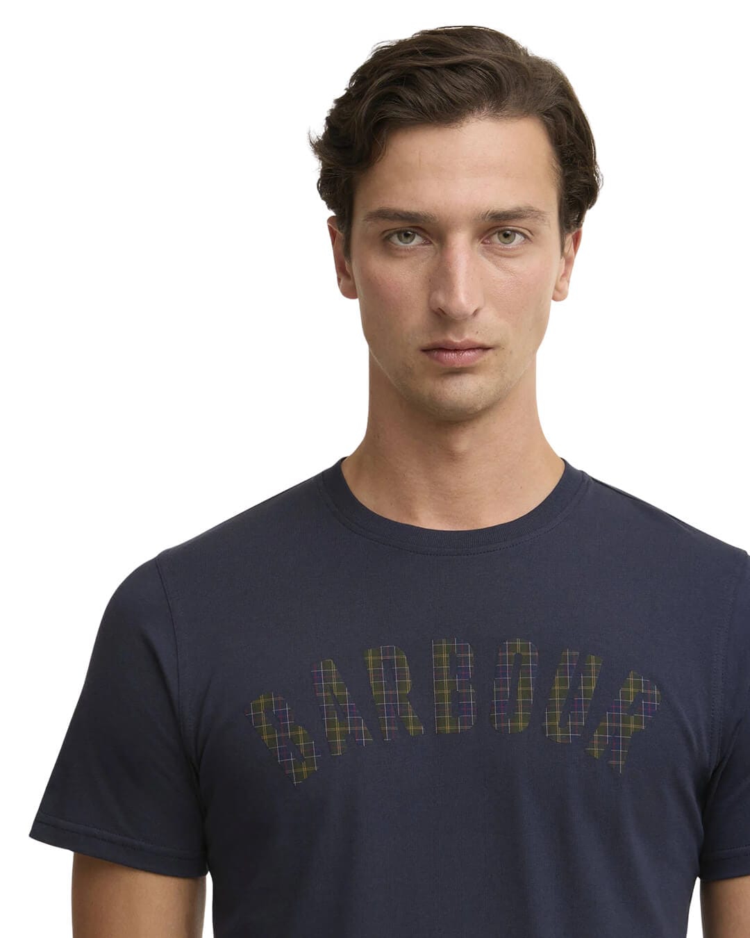 Barbour T-Shirts Barbour Navy Berwick Tartan T-Shirt Ny91 Navy