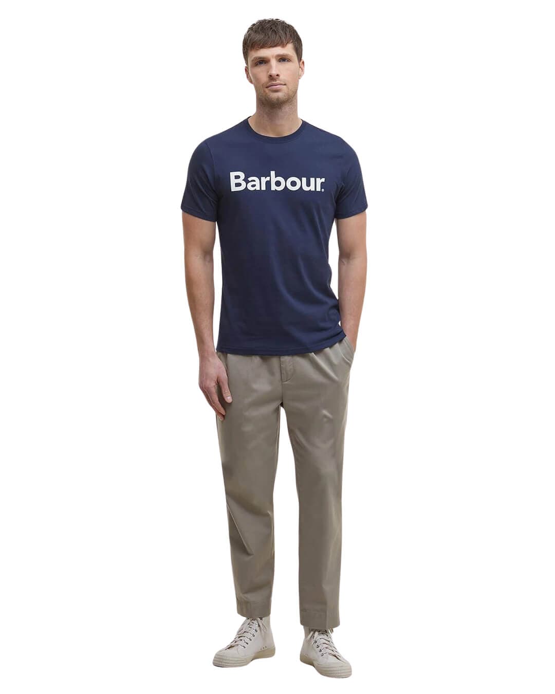 Barbour T-Shirts Barbour Navy Logo Tee Ny31