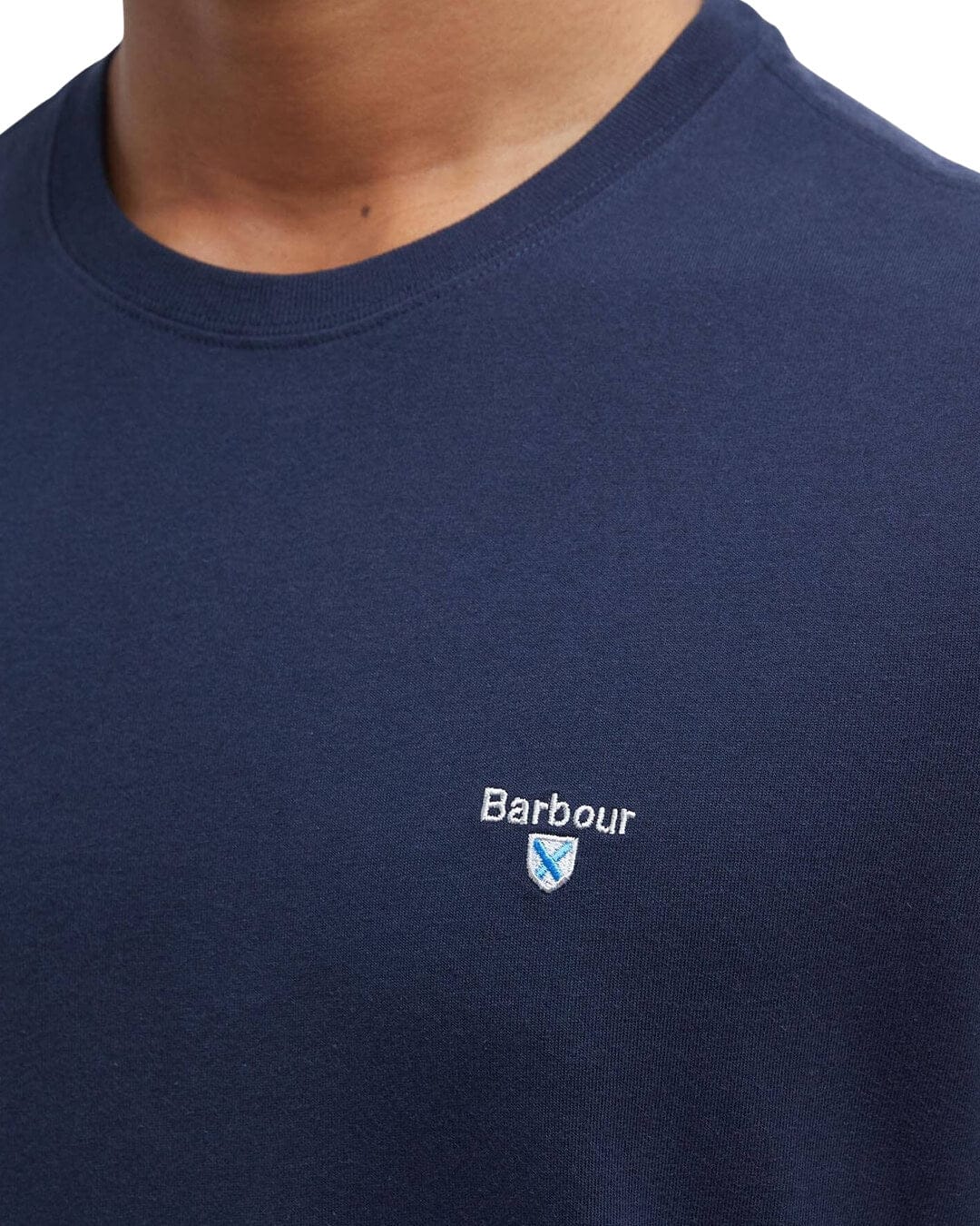 Barbour T-Shirts Barbour Navy Tartan Sports T-Shirt