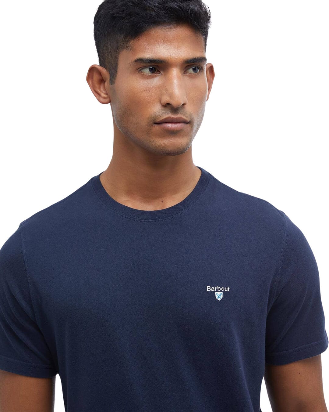 Barbour T-Shirts Barbour Navy Tartan Sports T-Shirt