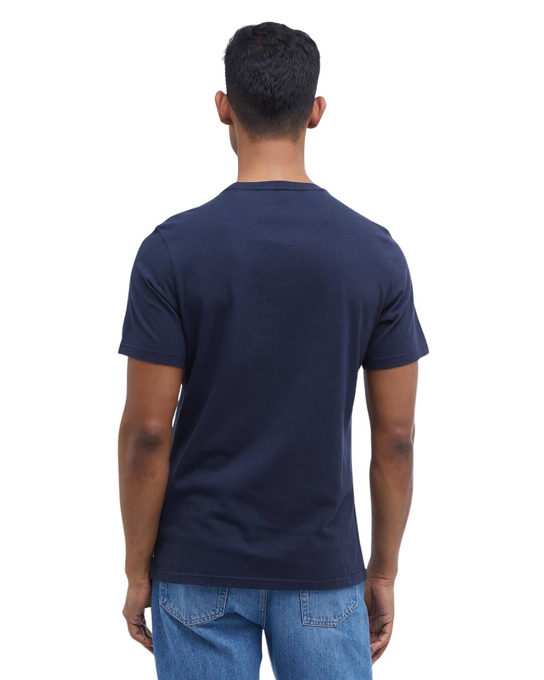 Barbour T-Shirts Barbour Navy Tartan Sports T-Shirt