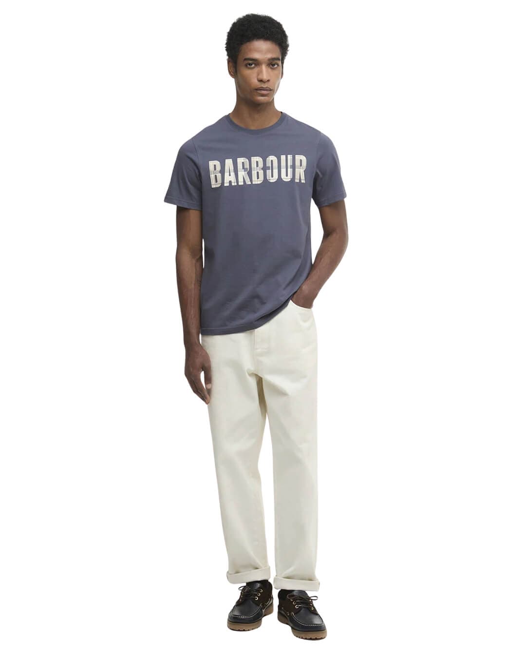 Barbour T-Shirts Barbour Navy Thurford T-Shirt Ny51 Washed Navy