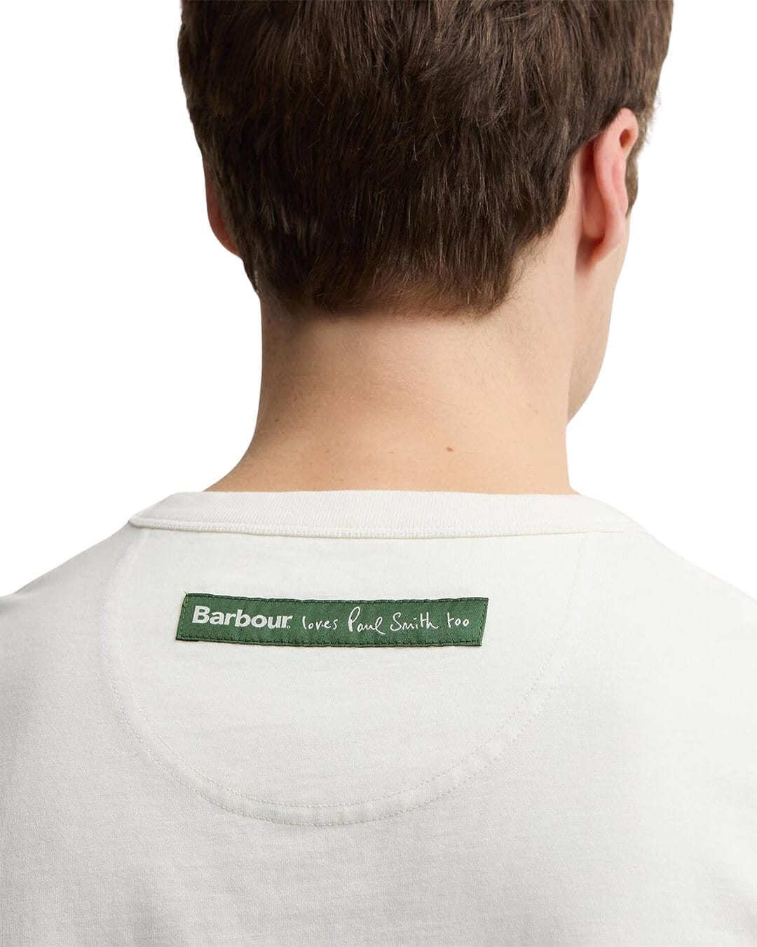 Barbour T-Shirts Barbour White Ba X Paul Smith Scoop T-S Wh32 Whisper White