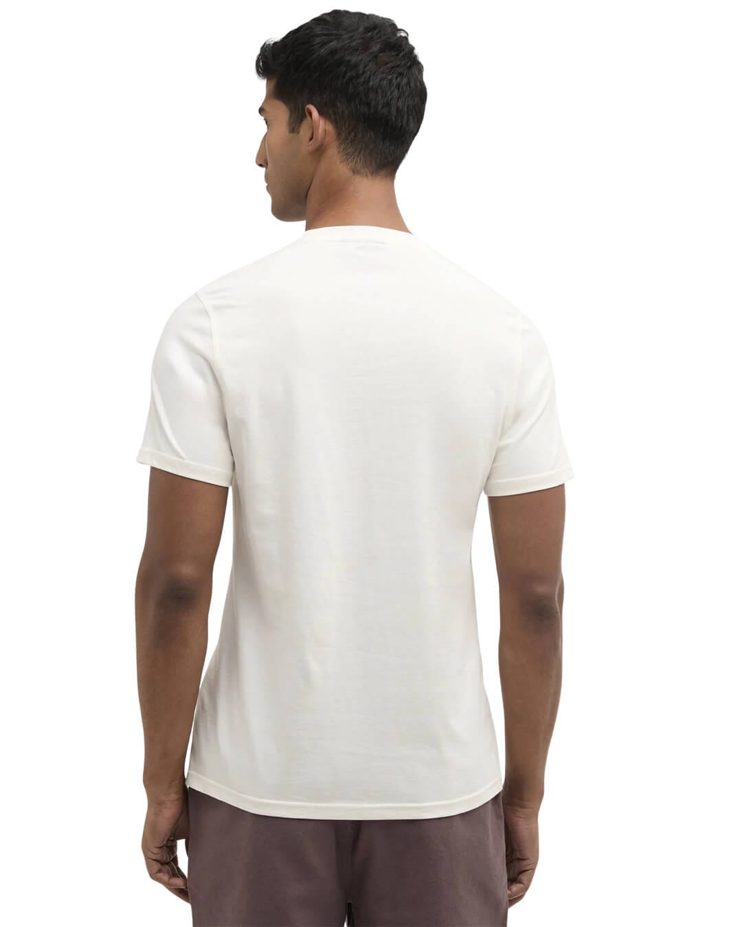 Barbour T-Shirts Barbour White Berwick Tartan T-Shirt Wh32 Whisper White
