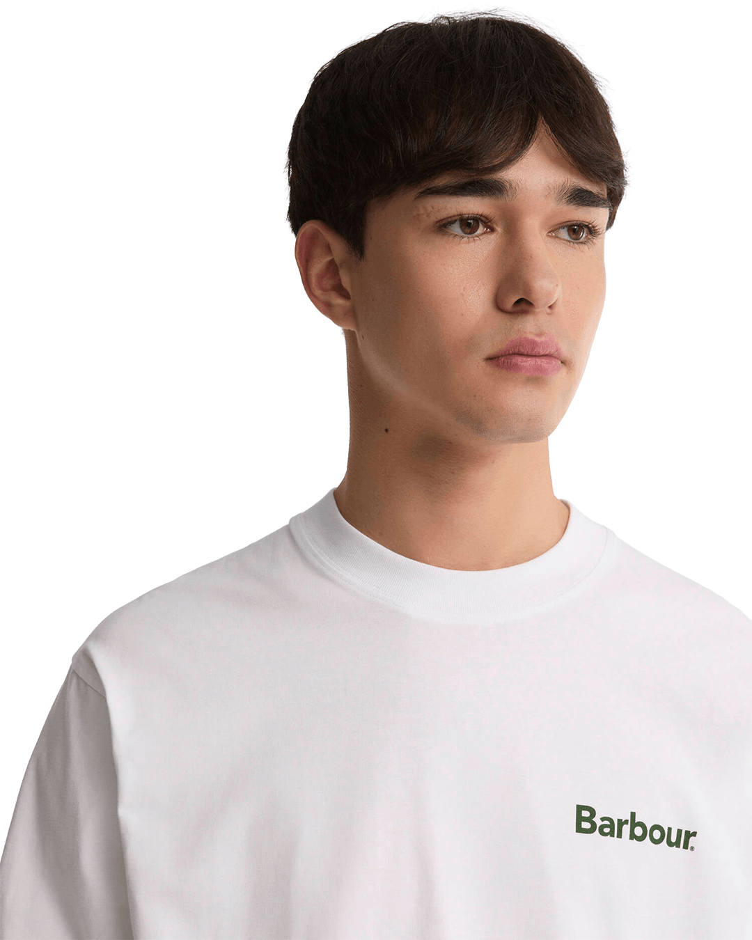 Barbour T-Shirts Barbour White Bowery Oversized Graphic Long Sleeve T-Shirt