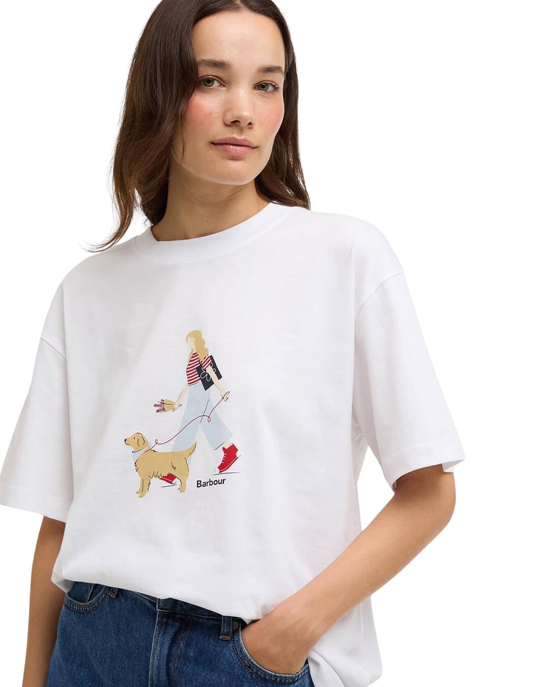 Barbour T-Shirts Barbour White Derwent T-Shirt