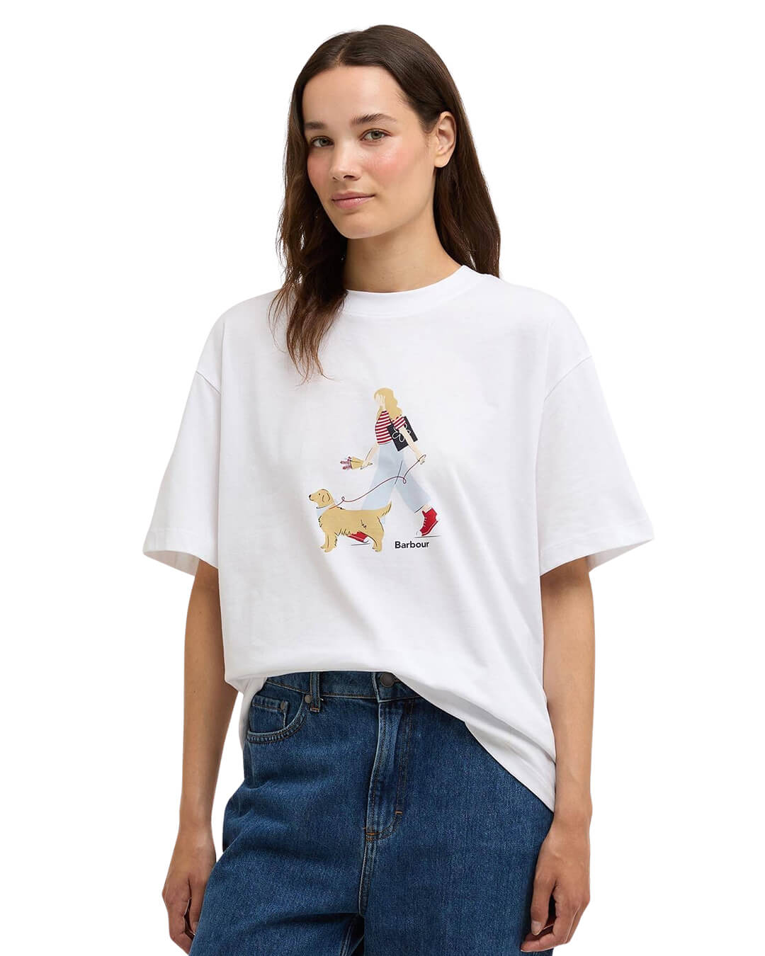 Barbour T-Shirts Barbour White Derwent T-Shirt