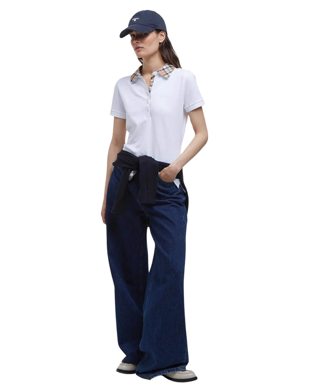 Barbour T-Shirts Barbour White Malvern Top