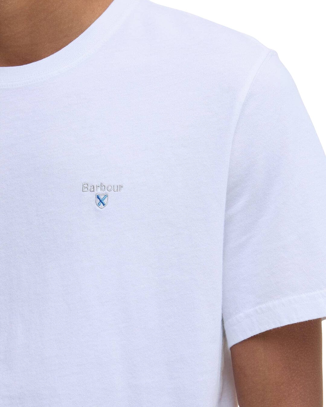Barbour T-Shirts Barbour White Tartan Sports T-Shirt