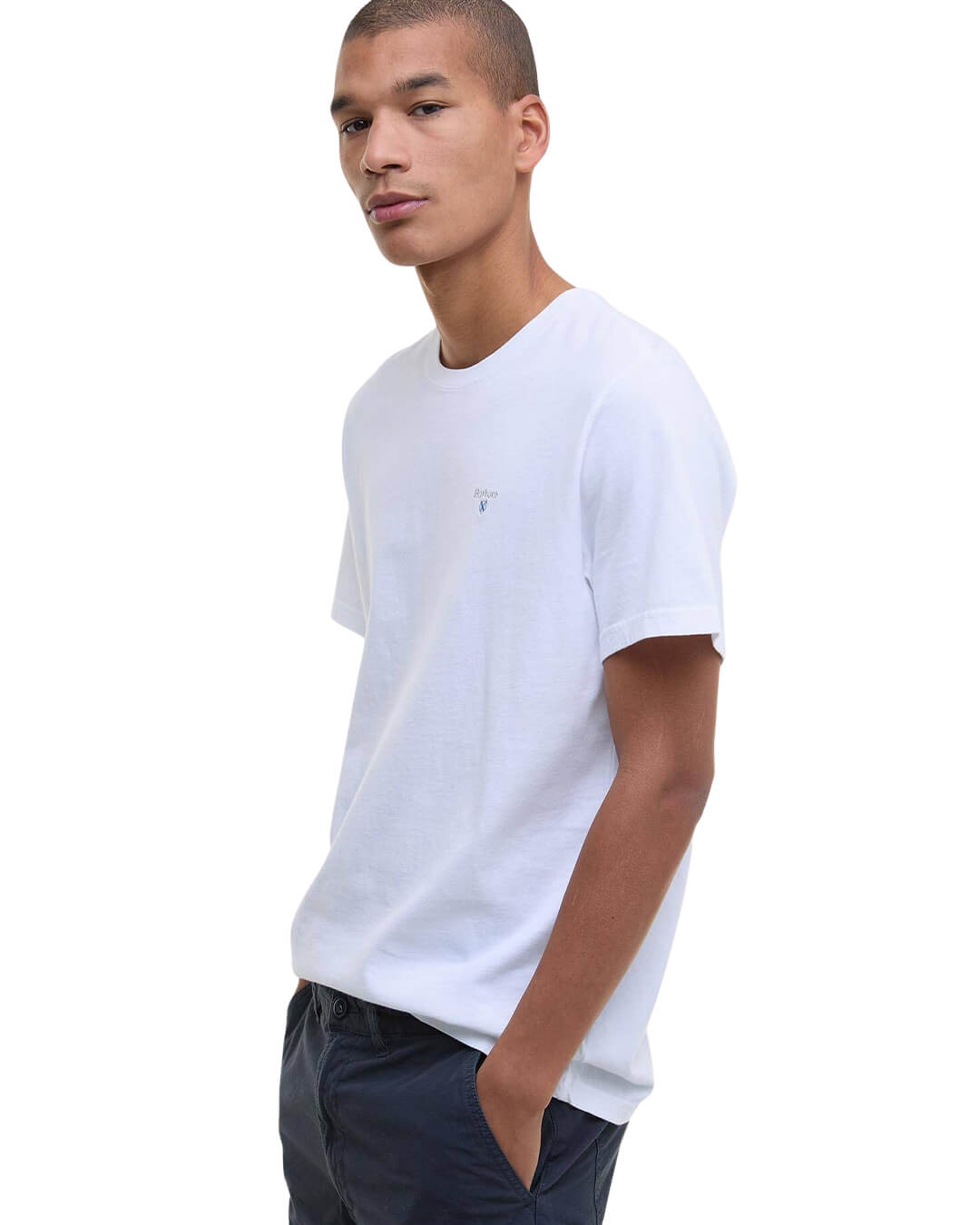 Barbour T-Shirts Barbour White Tartan Sports T-Shirt