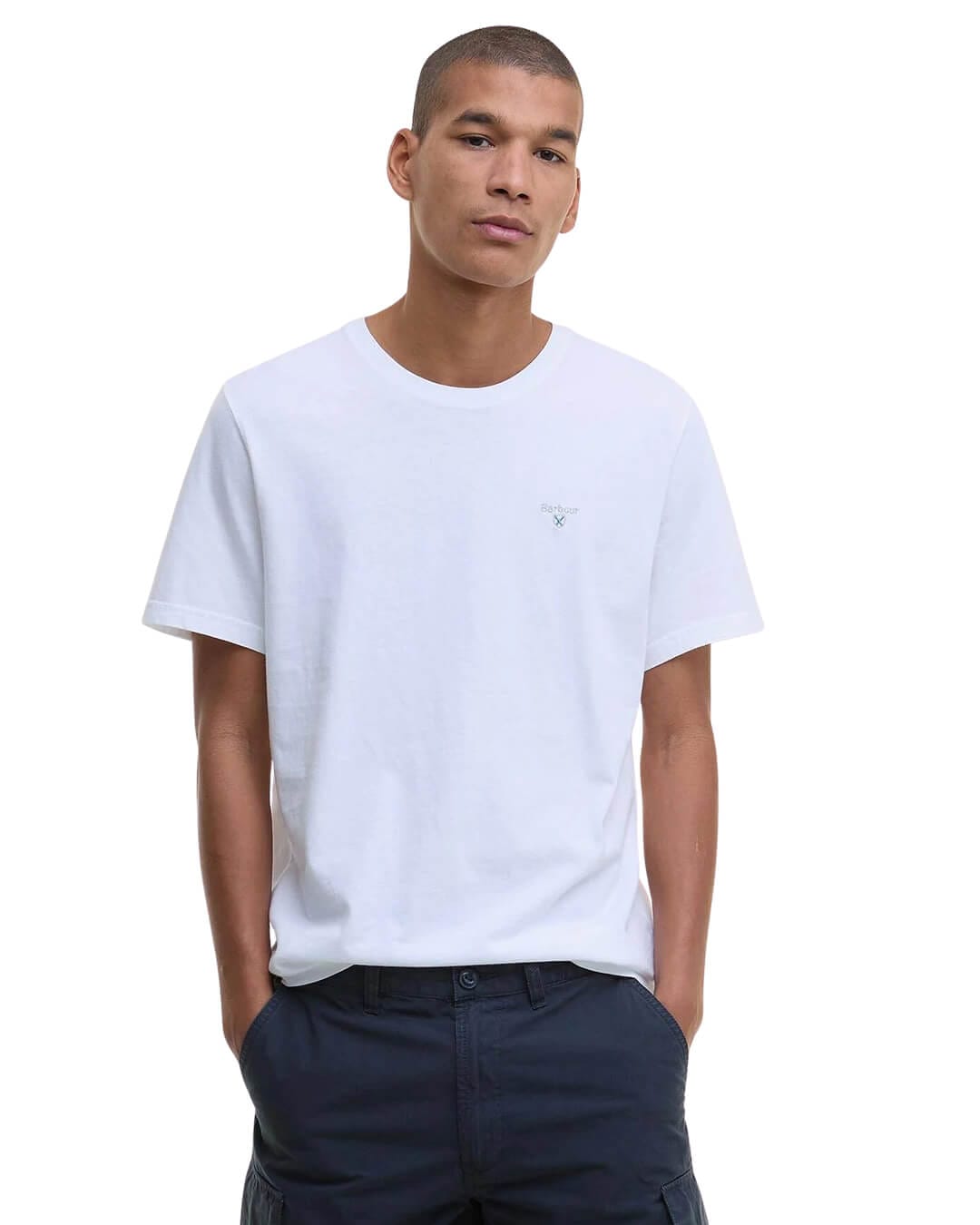 Barbour T-Shirts Barbour White Tartan Sports T-Shirt