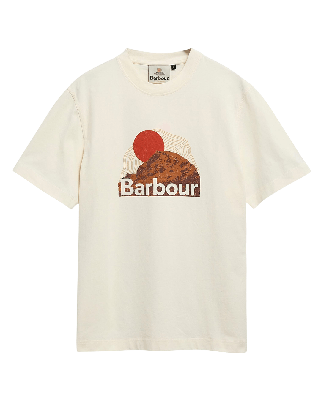 Barbour T-Shirts Barbour White Wadsworth Relaxed Fit Graphic T-Shirt