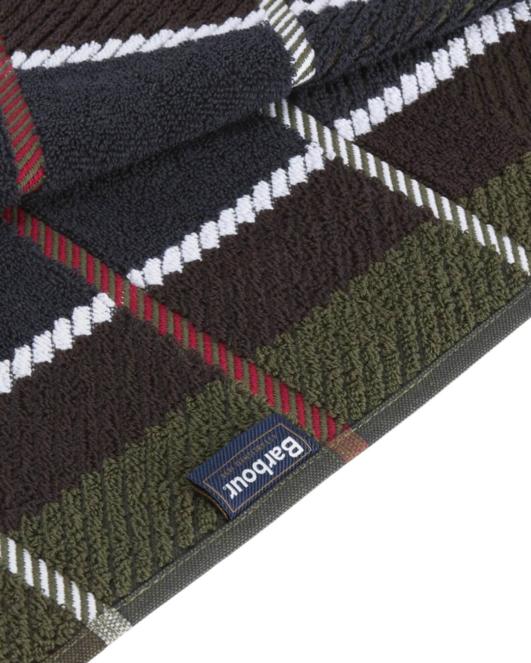 Barbour Towels ONE Barbour Green Tartan Beach Towel