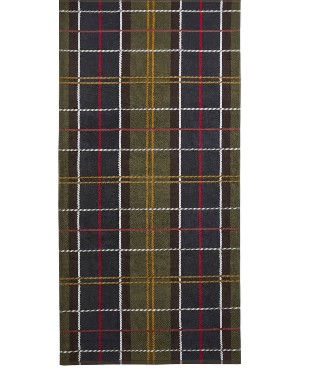 Barbour Towels ONE Barbour Green Tartan Beach Towel