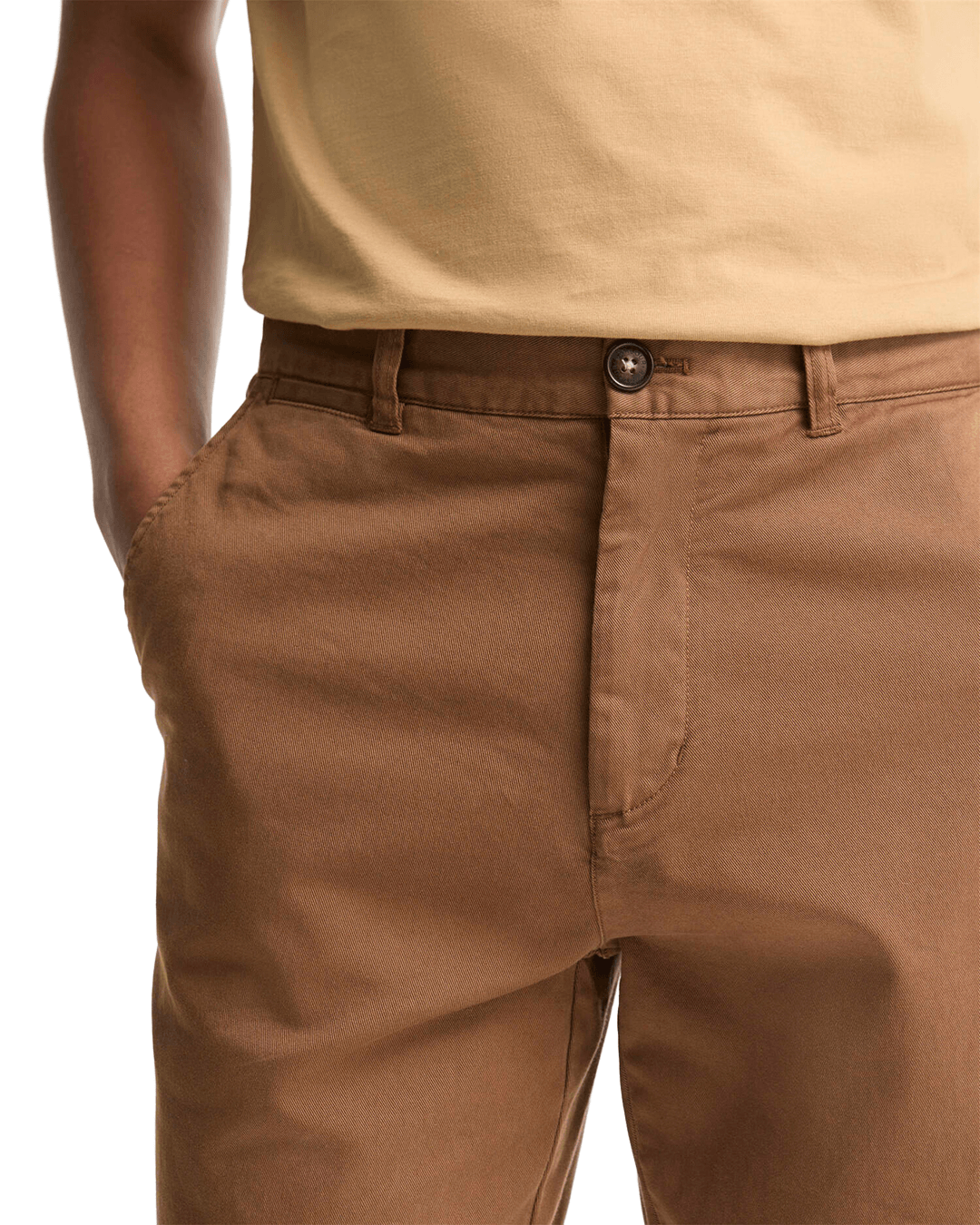 Barbour Trousers Barbour Dark Sand Washed Stretch Twill Trousers