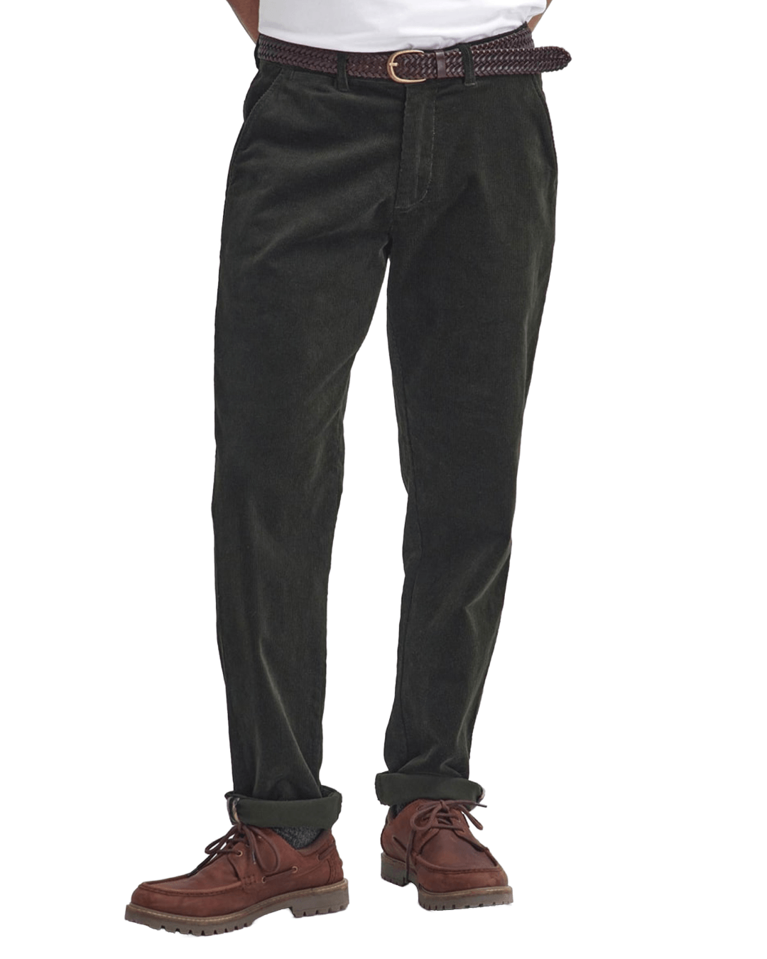 Barbour Trousers Barbour Forest Green Stretch Cord Tailored Fit Trousers