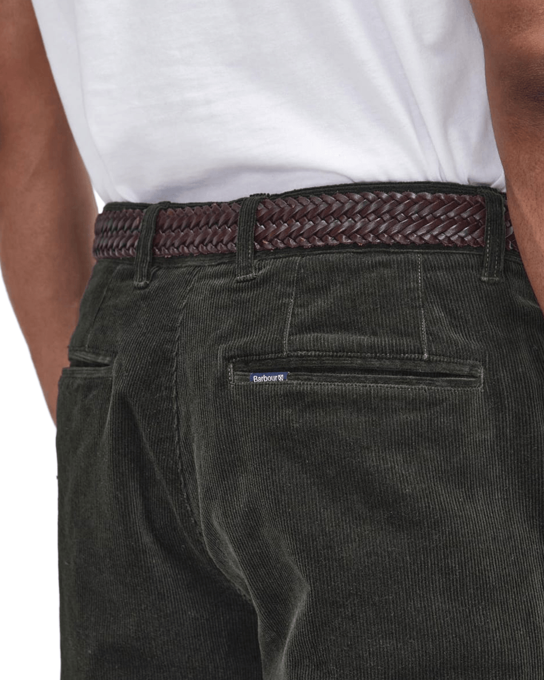 Barbour Trousers Barbour Forest Green Stretch Cord Tailored Fit Trousers