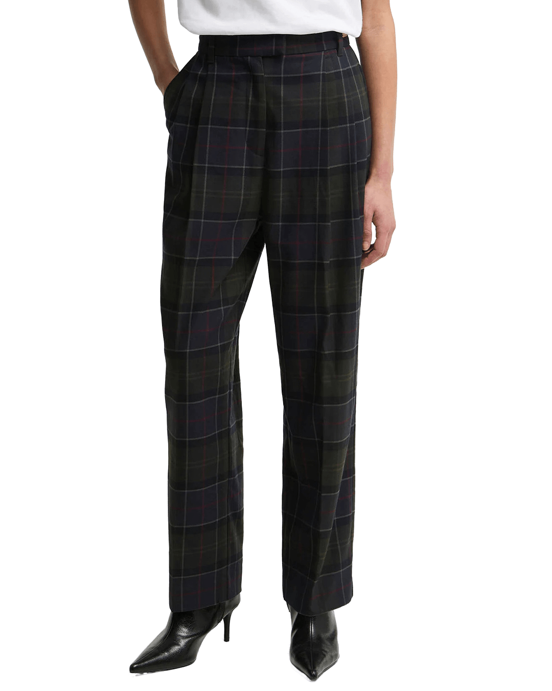 Barbour Trousers Barbour Green Delilah Tartan Trousers
