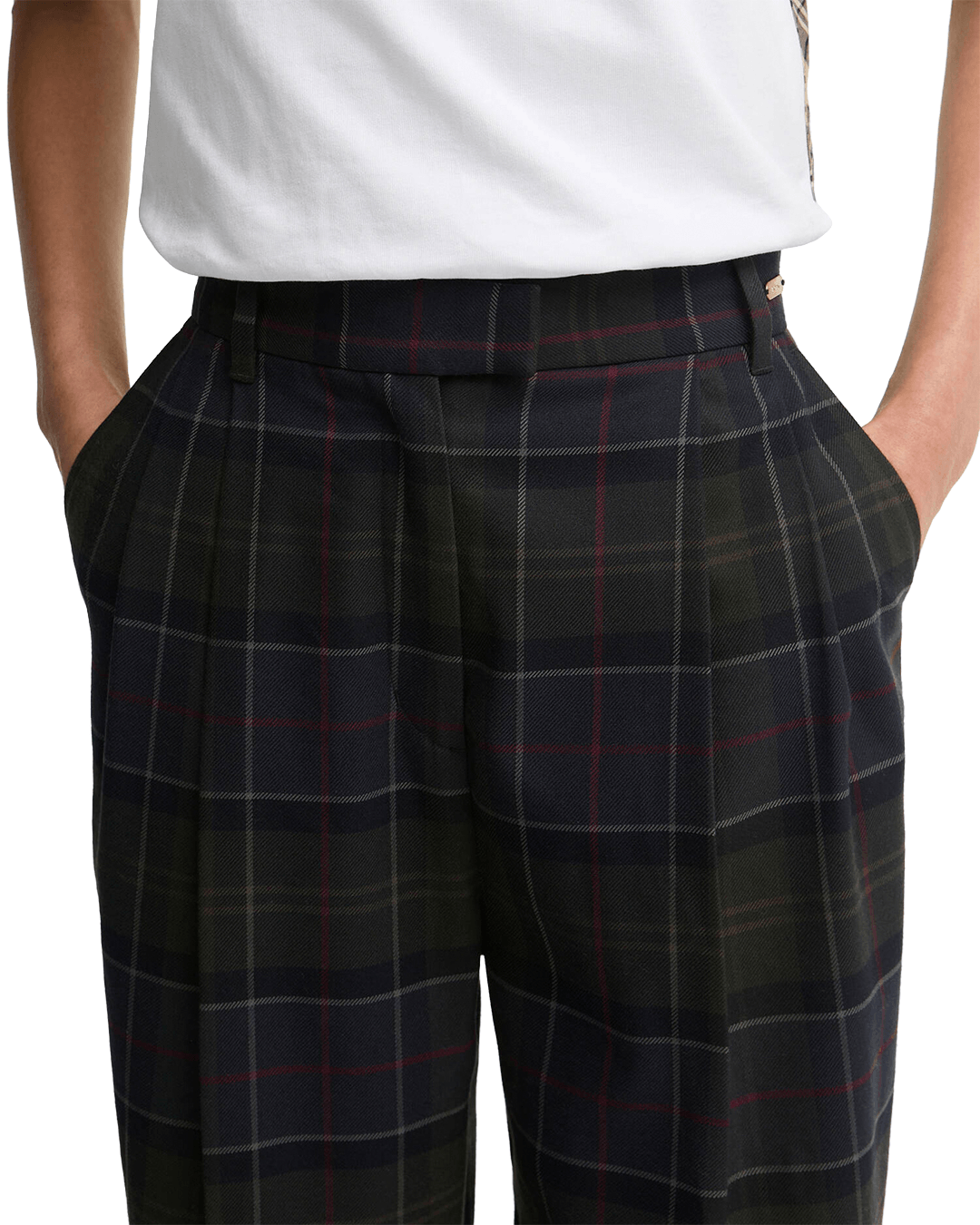 Barbour Trousers Barbour Green Delilah Tartan Trousers
