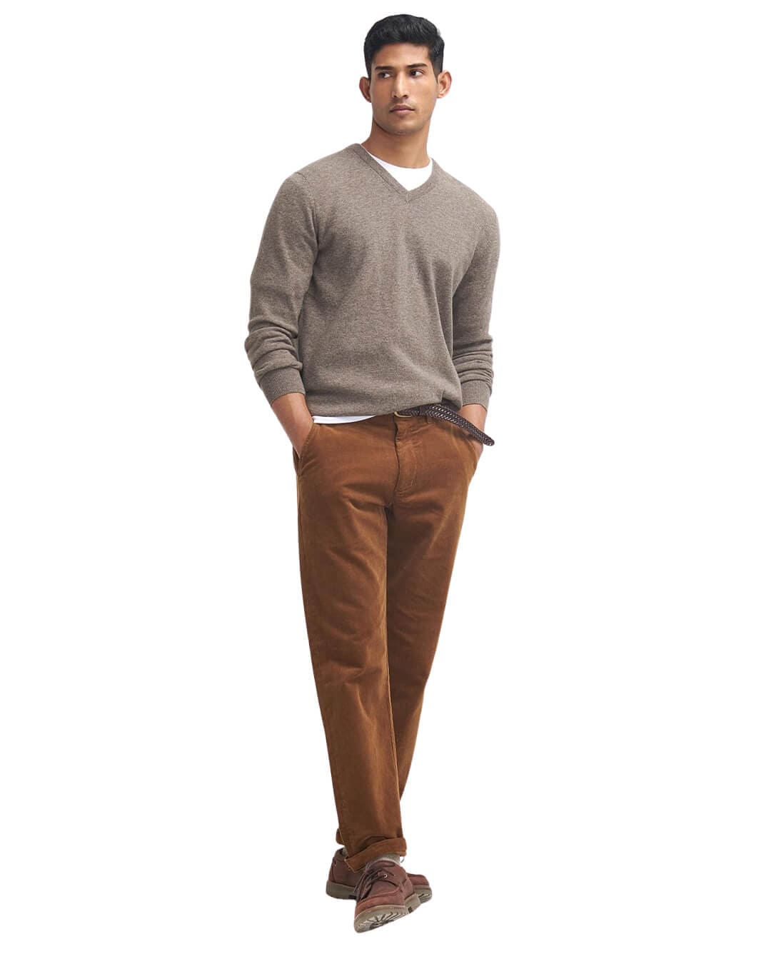 Barbour Trousers Barbour STRETCH CORD TAILORED FIT YE74 DARK HONEY