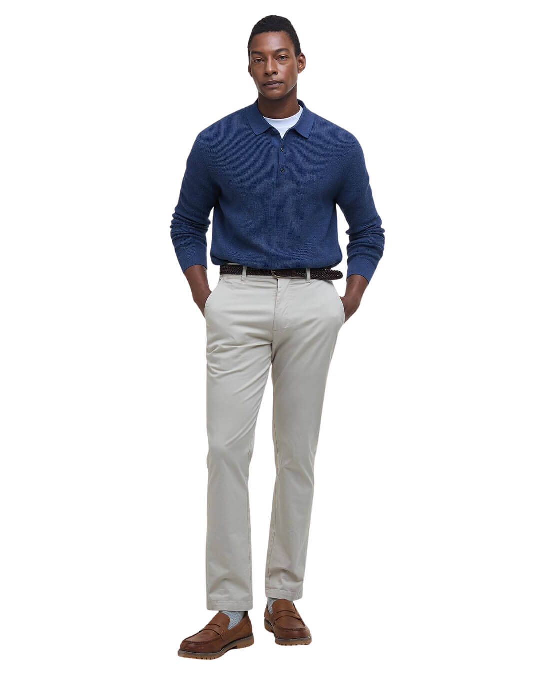 Barbour Trousers Barbour White Lightweight Stretch Tailored Chino