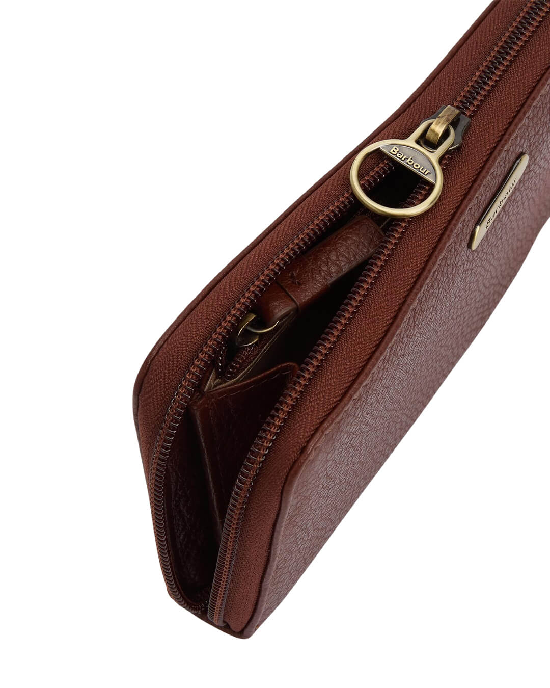 Barbour Wallets ONE Barbour ROSA LEATHER FRENCH PURSE BR11 BROWN CLASSIC