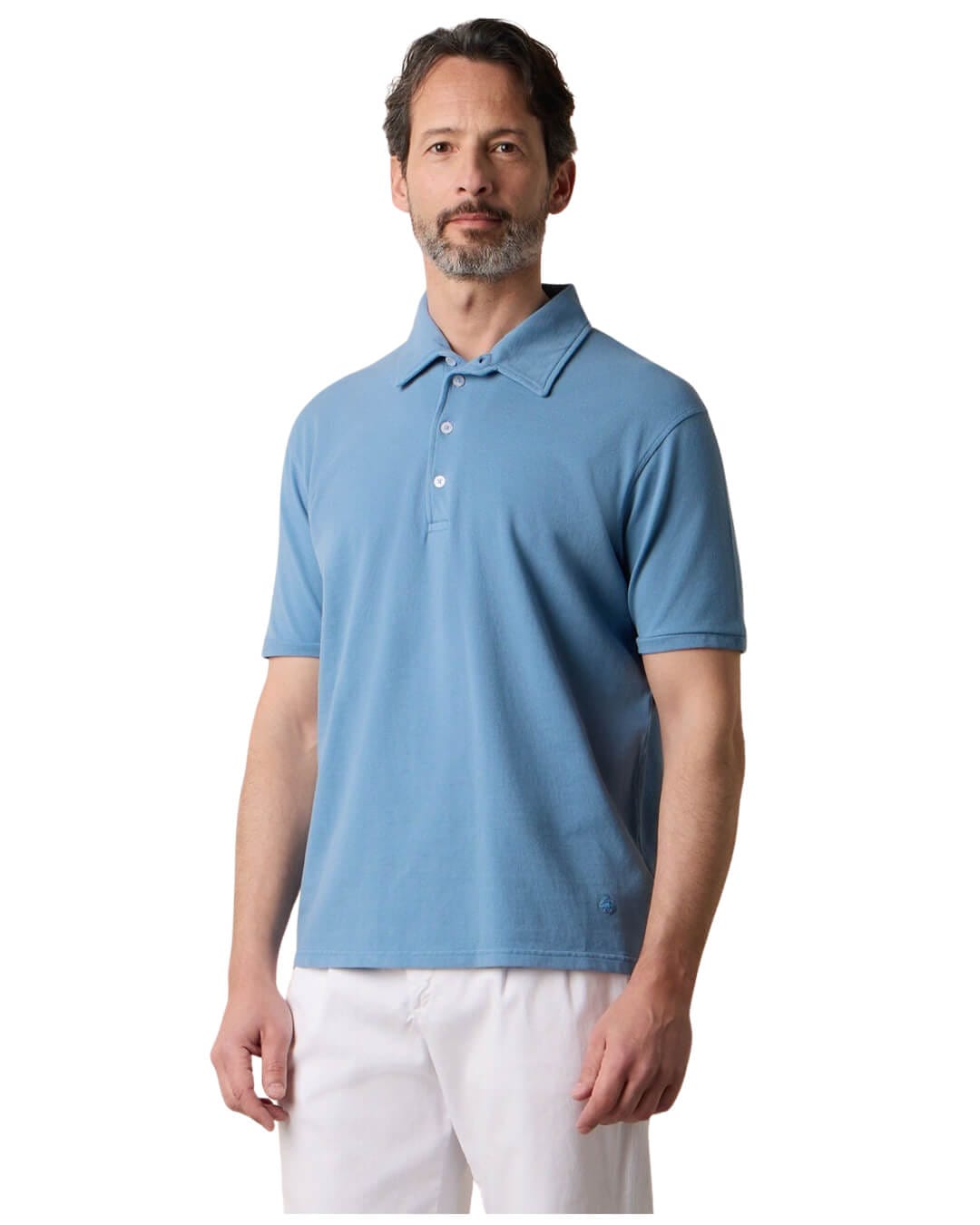 Brooks Brothers Polo Shirts Brooks Brothers Blue Ss Polo Washed Piquet Cotton