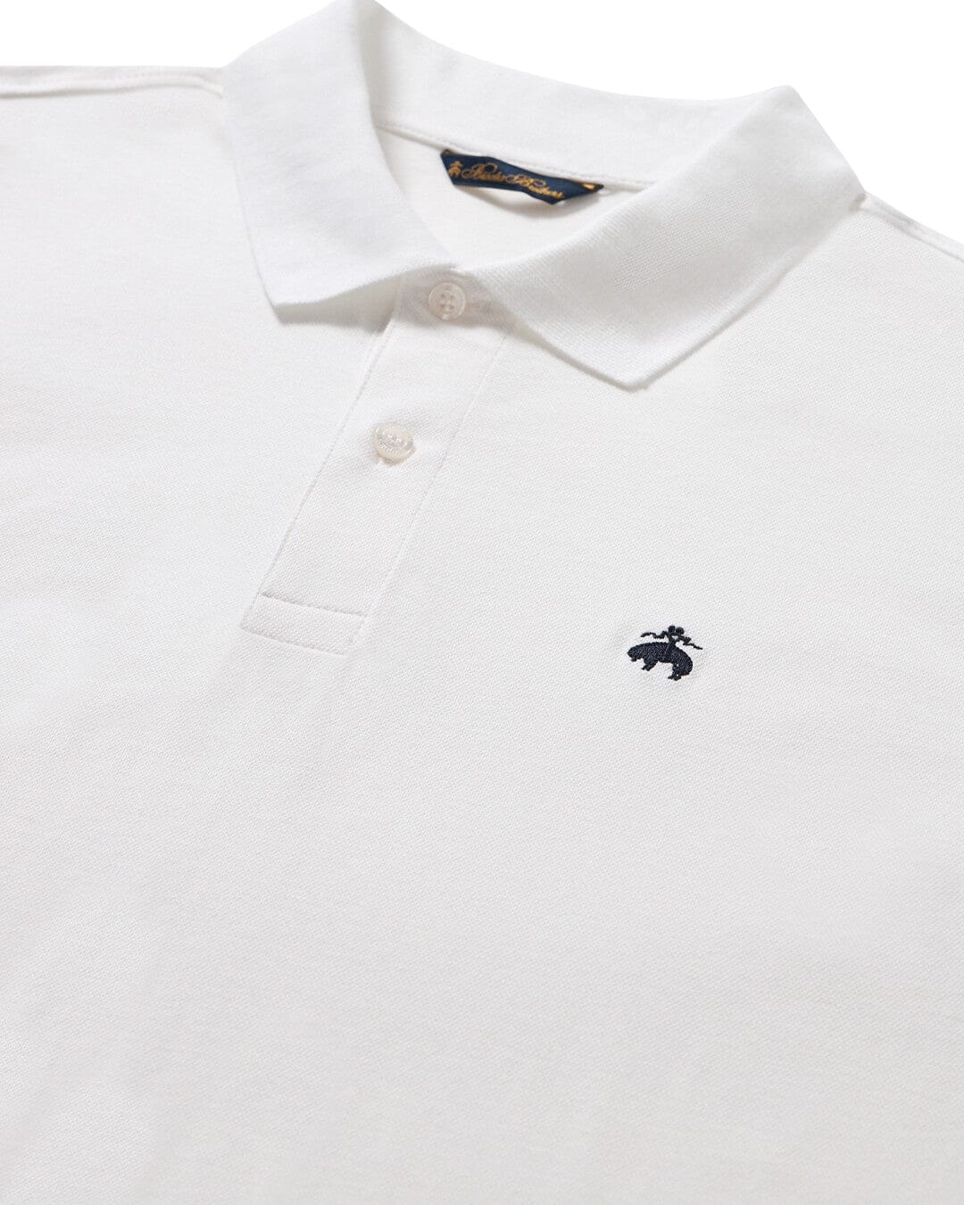 Brooks Brothers Polo Shirts Brooks Brothers White Ss Logoed Polo