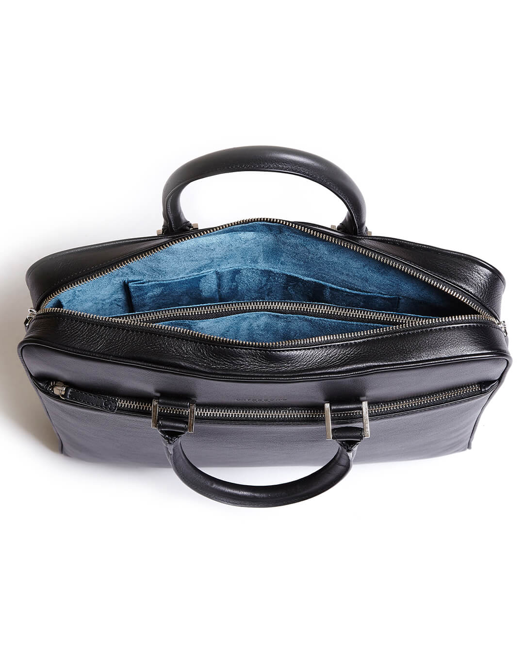 Cavesson's Bags Cavesson's Black And Aqua Calf Briefcase