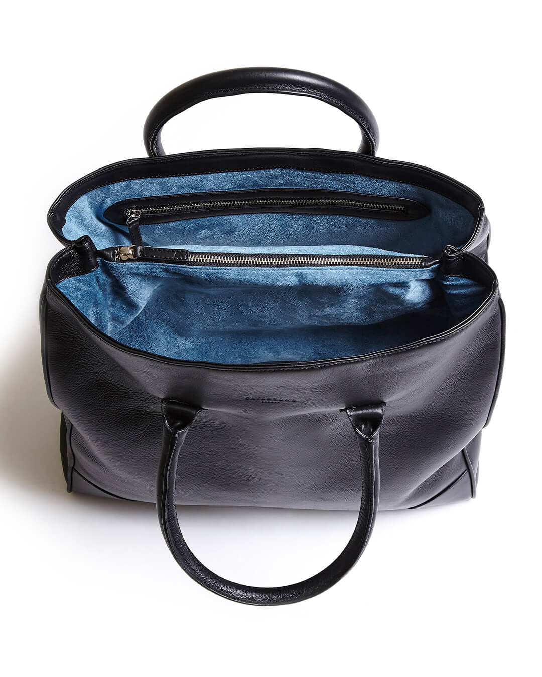 Cavesson's Bags Cavesson's Black And Blue Calf Tote Bag