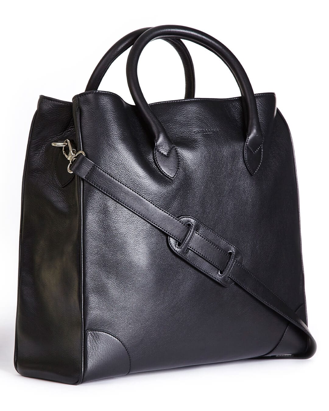 Cavesson&#39;s Bags Cavesson&#39;s Black And Blue Calf Tote Bag
