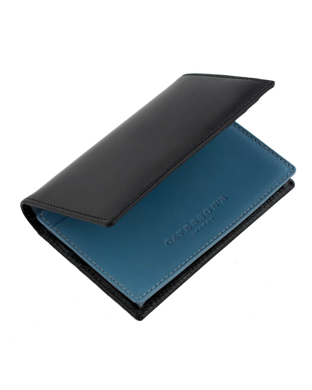 Cavesson&#39;s Wallets Cavesson&#39;s Black And Aqua Card Wallet