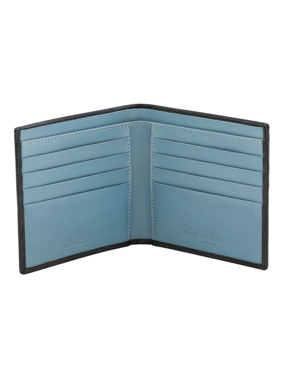 Cavesson's Black And Aqua Note Wallet - Bortex Fine Tailoring